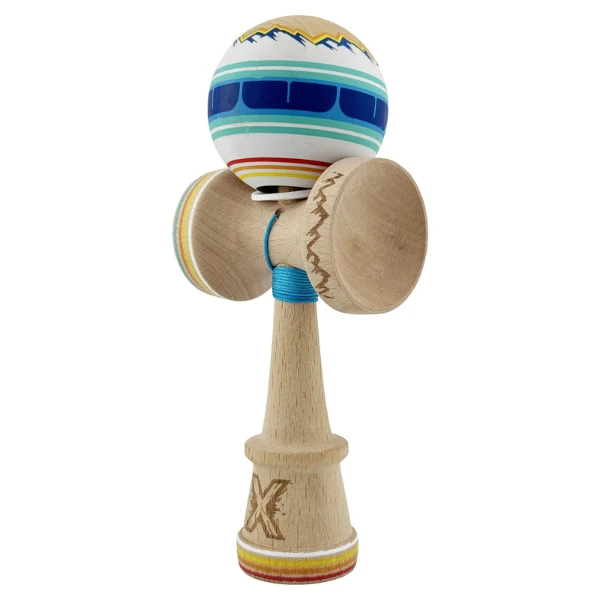 «kendama super sticky x original», rulment metalic, ața 62/65 cm, king size 7.5 x 6 x 18 cm, „munți" 4