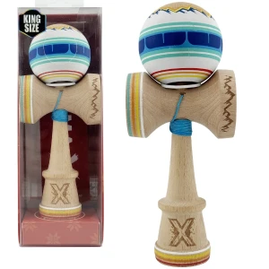 «kendama super sticky x original», rulment metalic, ața 62/65 cm, king size 7.5 x 6 x 18 cm, „munți" Thumbnail 2
