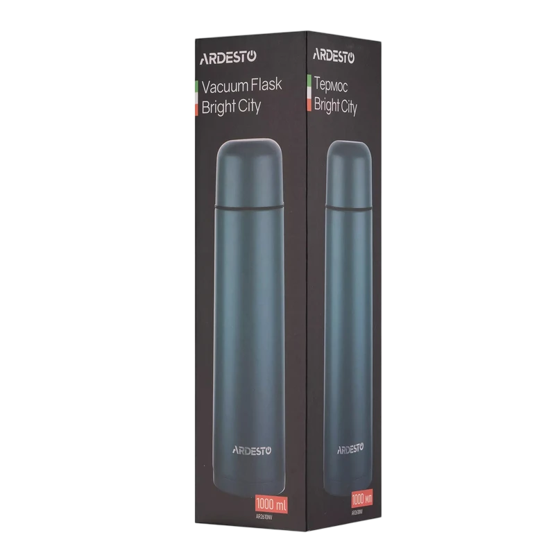 Термос ardesto ar2610nv, 1л, синий 2