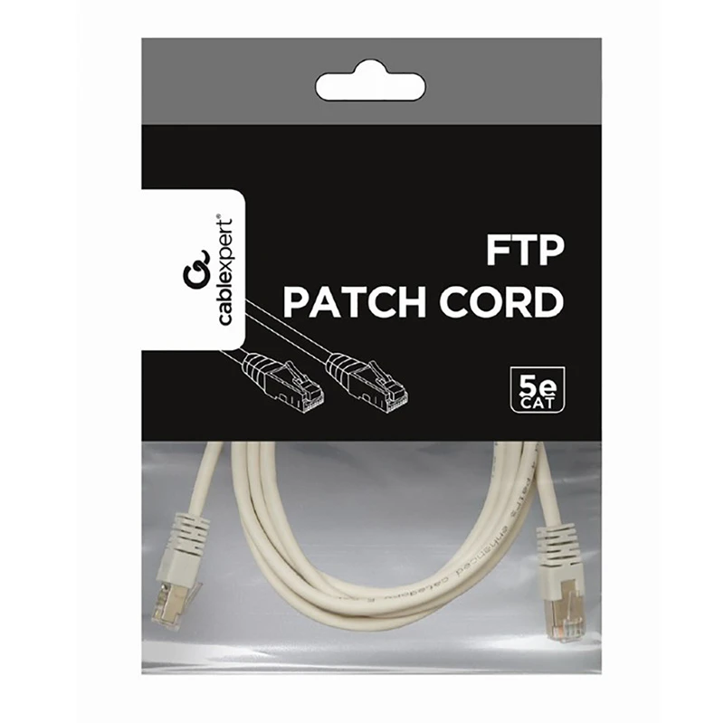 Патч-корд cablexpert pp22-2m, cat5e ftp, 2м, серый 2
