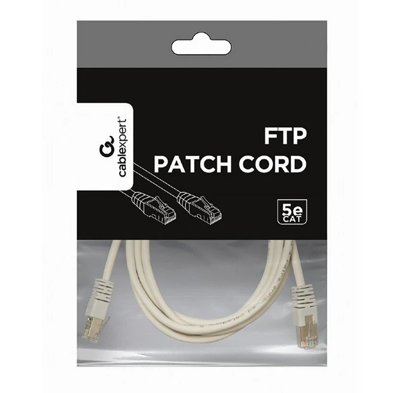 Патч-корд cablexpert pp22-2m, cat5e ftp, 2м, серый 5
