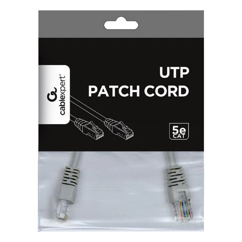 Patch cord cablexpert pp12-0.25m, cat5e utp, 0,25m, gri 2