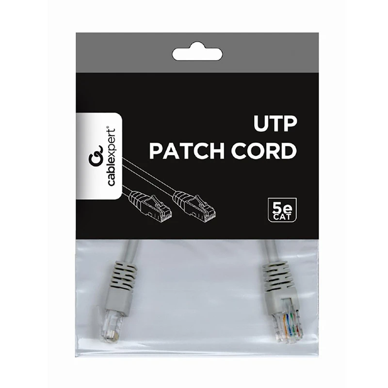 Patch cord cablexpert pp12-0.25m, cat5e utp, 0,25m, gri 3