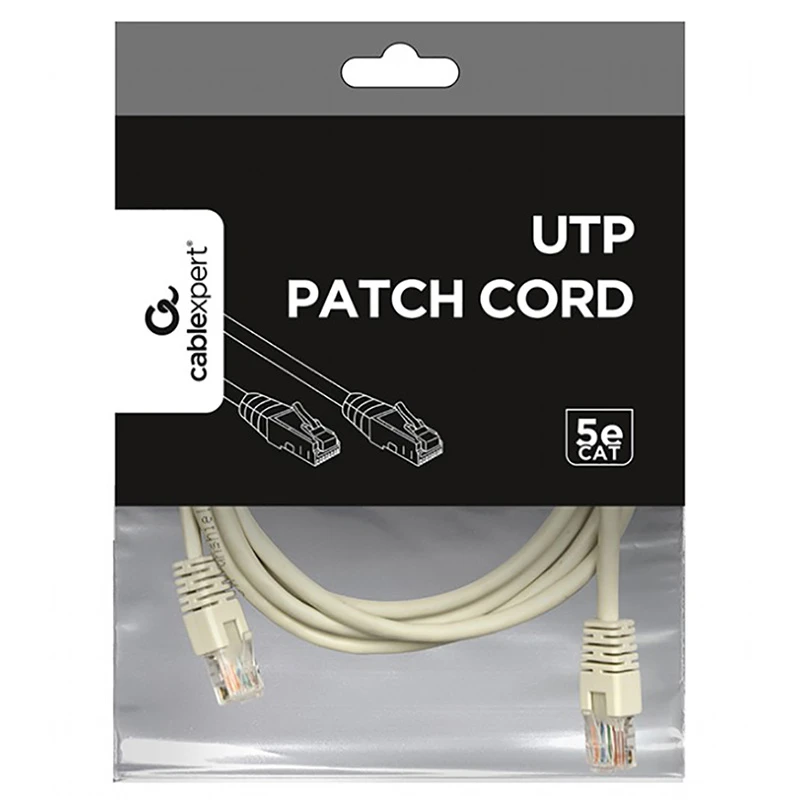 Patch cord cablexpert pp12-2m, cat5e utp, 2m, gri 3