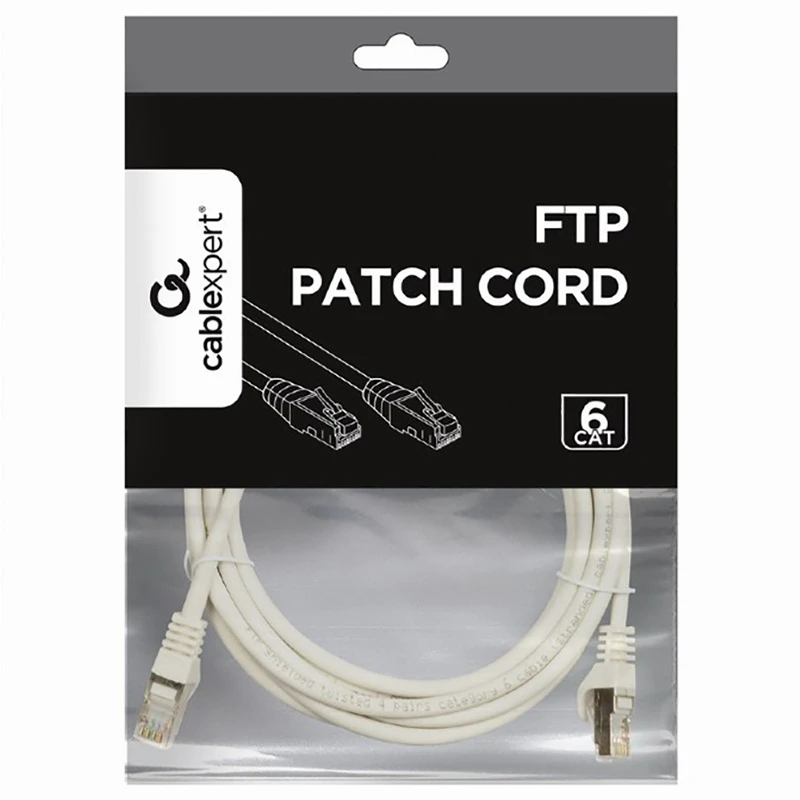 Патч-корд cablexpert pp6-5m, cat6 ftp , 5м, серый 3