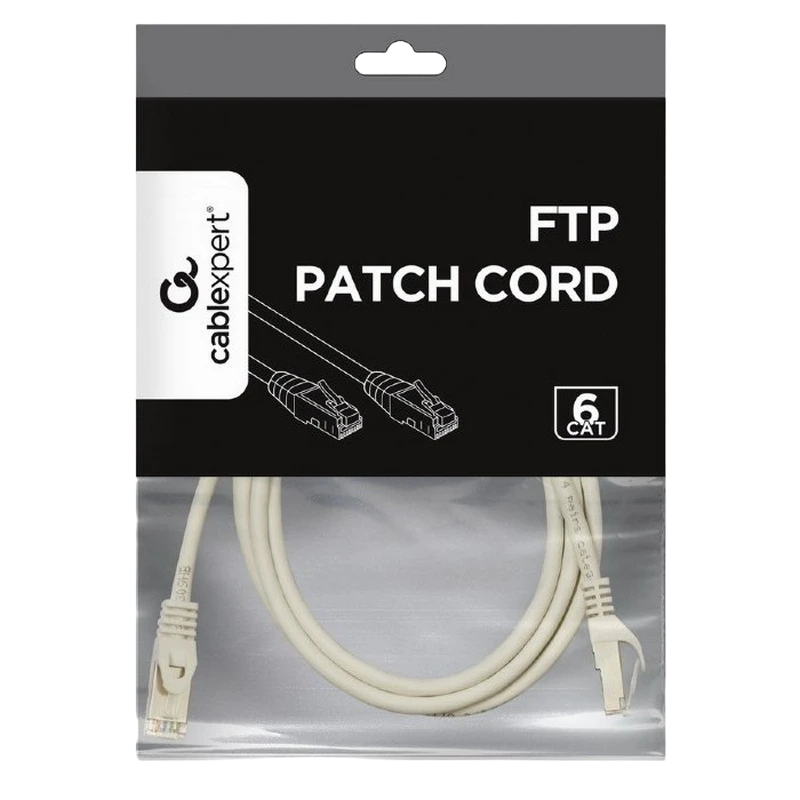 Патч-корд cablexpert pp6-5m, cat6 ftp , 5м, серый 7