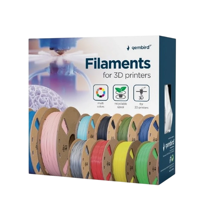 Filament pentru imprimantă 3d gembird 3dp-petg1.75-01-gr, petg, gri, 1.75 mm, 1kg 3