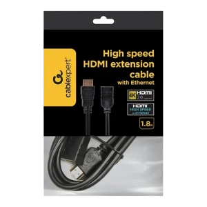 Cablu video cablexpert cc-hdmi4x-6, hdmi (m) - hdmi (f), 1,8m, negru Thumbnail 2
