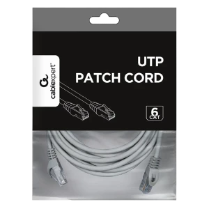 Patch cord cablexpert pp6u-5m, cat6 utp, 5m, gri Thumbnail 5