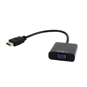 Convertor video/audio cablexpert a-hdmi-vga-03, hdmi (m) - vga d-sub, 0,15m, negru