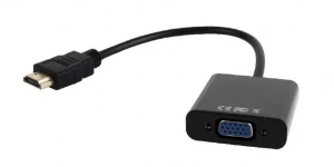 Convertor video/audio cablexpert a-hdmi-vga-03, hdmi (m) - vga d-sub, 0,15m, negru Thumbnail 6