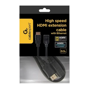 Cablu video cablexpert cc-hdmi4x-0.5m, hdmi (m) - hdmi (f), 0,5m, negru Thumbnail 5