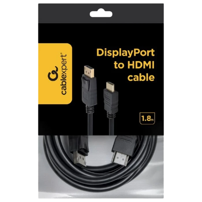 Cablu video cablexpert cc-dp-hdmi-6, displayport (m) - hdmi (m), 1,8m, negru 7