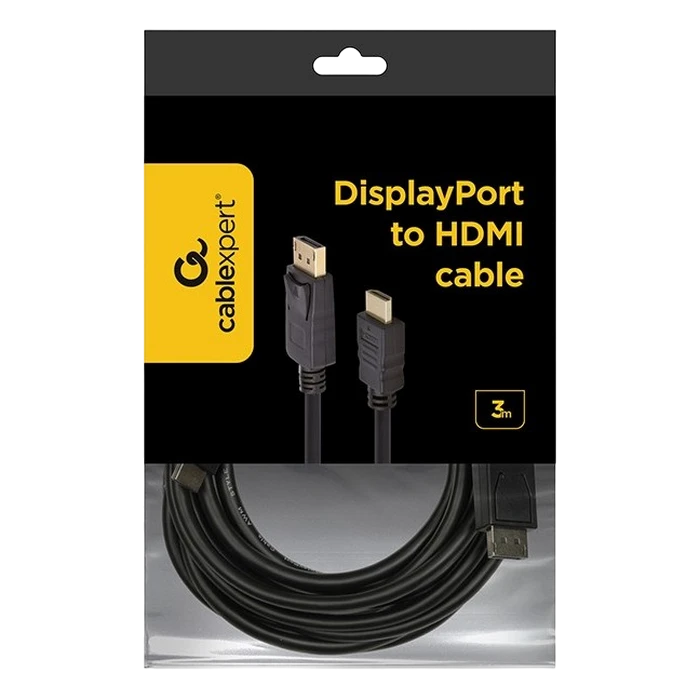 Cablu video cablexpert cc-dp-hdmi-3m, displayport (m) - hdmi (m), 3m, negru 5