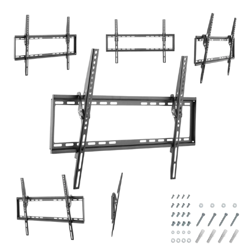 Наклонное настенное крепление gembird wm-70t-03, чёрный 9