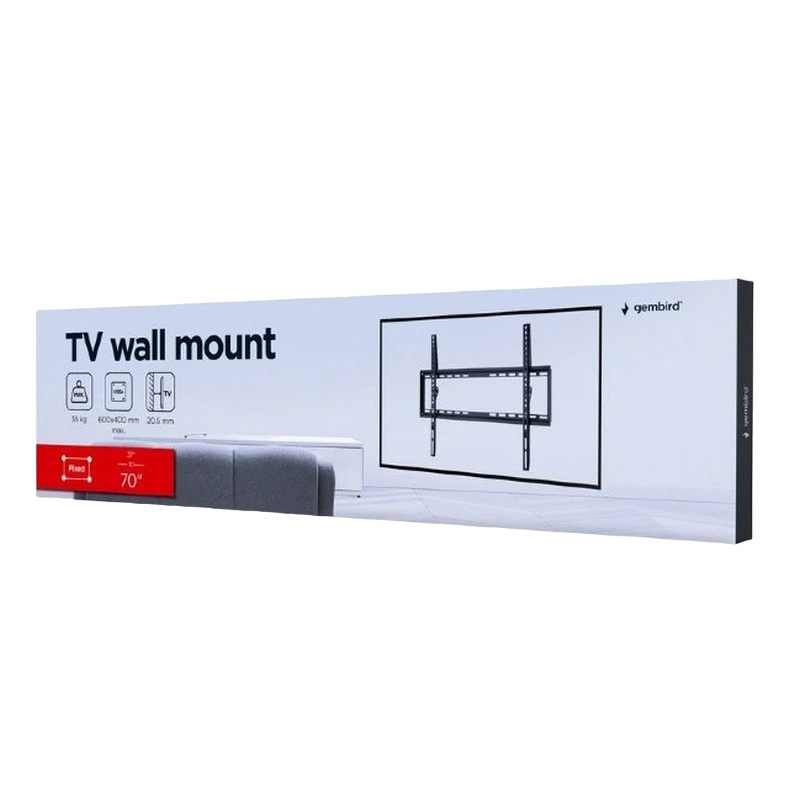 Suport fixat pe perete gembird wm-70f-03, negru 3
