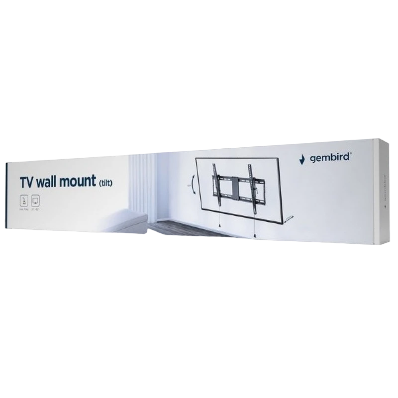 Suport tv de perete gembird wm-80t-01, negru 2