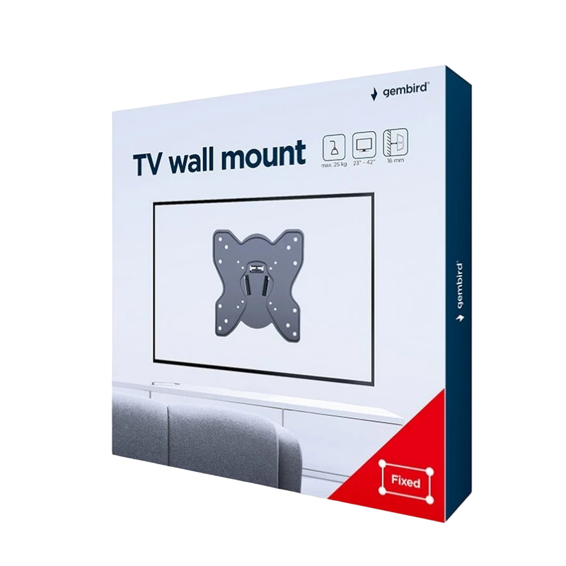 Suport fixat pe perete gembird wm-42f-03, negru 3