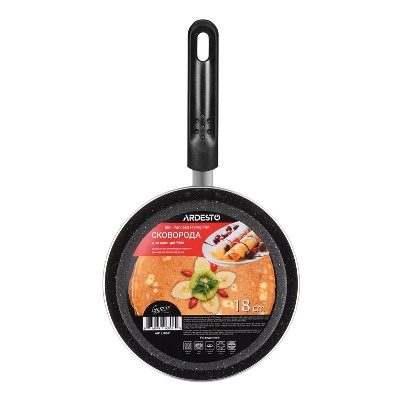 Tigaie pentru clătite ardesto ar1918gp, 18cm, negru 3