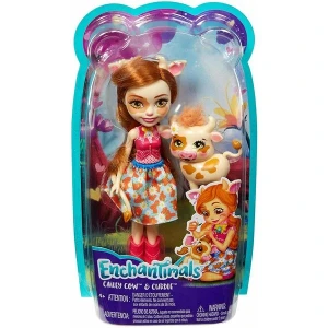Papusa enchantimals "vacuta cailey &amp; curdle"