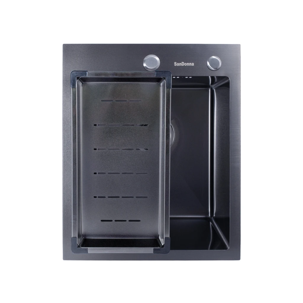 Кухонная мойка handmade sandonna hd4050 (чёрный) 5