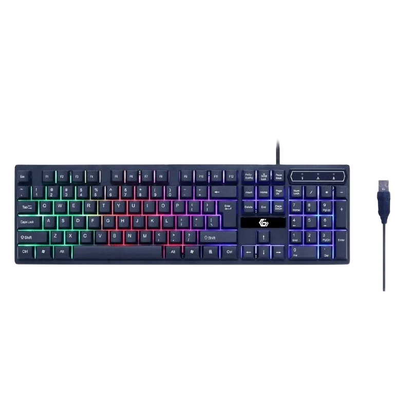Set tastatură + mouse + mouse pad + căști gembird ggs-umgl4-02, cu fir, negru 5