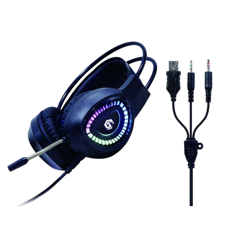 Set tastatură + mouse + mouse pad + căști gembird ggs-umgl4-01, cu fir, negru 4