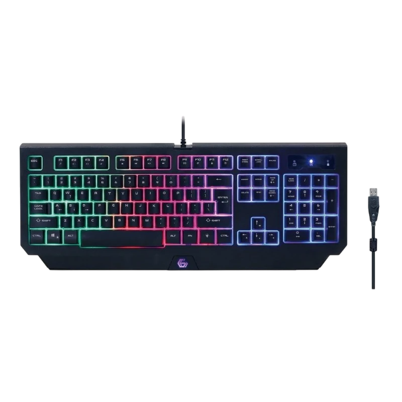 Set tastatură + mouse + mouse pad + căști gembird ggs-umgl4-01, cu fir, negru 5