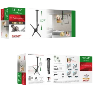 Suport pentru tavan barkan 3500b, negru Thumbnail 2