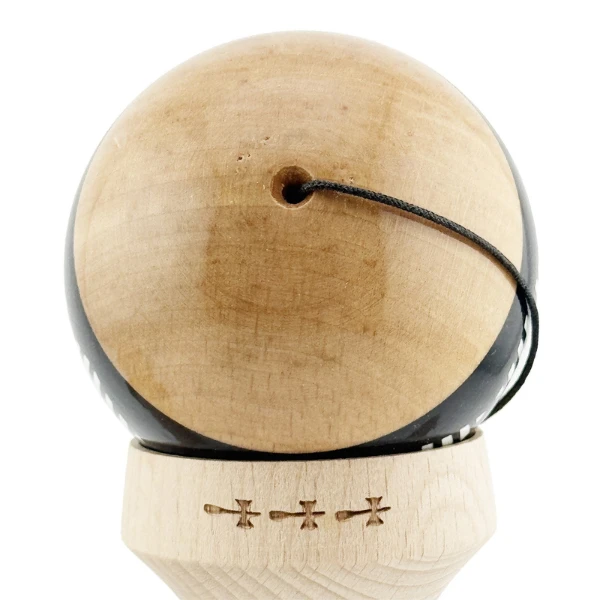 "kendama x original: frequency", profesionala, flippy, rulment metalic, ața 62/65 cm, cupe mari, 7.5 х 6 х 18 cm, negru-maro 9