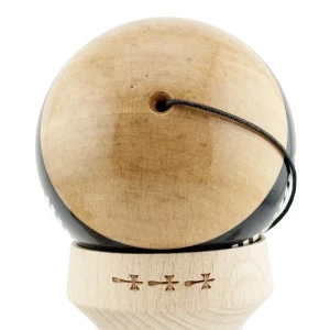 "kendama x original: frequency", profesionala, flippy, rulment metalic, ața 62/65 cm, cupe mari, 7.5 х 6 х 18 cm, negru-maro Thumbnail 9