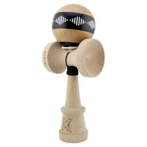 "kendama x original: frequency", profesionala, flippy, rulment metalic, ața 62/65 cm, cupe mari, 7.5 х 6 х 18 cm, negru-maro Thumbnail 5