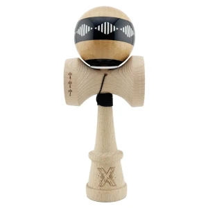 "kendama x original: frequency", profesionala, flippy, rulment metalic, ața 62/65 cm, cupe mari, 7.5 х 6 х 18 cm, negru-maro Thumbnail 2