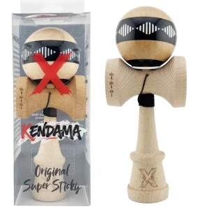 "kendama x original: frequency", profesionala, flippy, rulment metalic, ața 62/65 cm, cupe mari, 7.5 х 6 х 18 cm, negru-maro