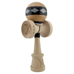 "kendama x original: frequency", profesionala, flippy, rulment metalic, ața 62/65 cm, cupe mari, 7.5 х 6 х 18 cm, negru-maro Thumbnail 4