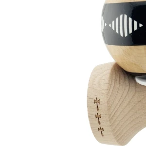 "kendama x original: frequency", profesionala, flippy, rulment metalic, ața 62/65 cm, cupe mari, 7.5 х 6 х 18 cm, negru-maro Thumbnail 10