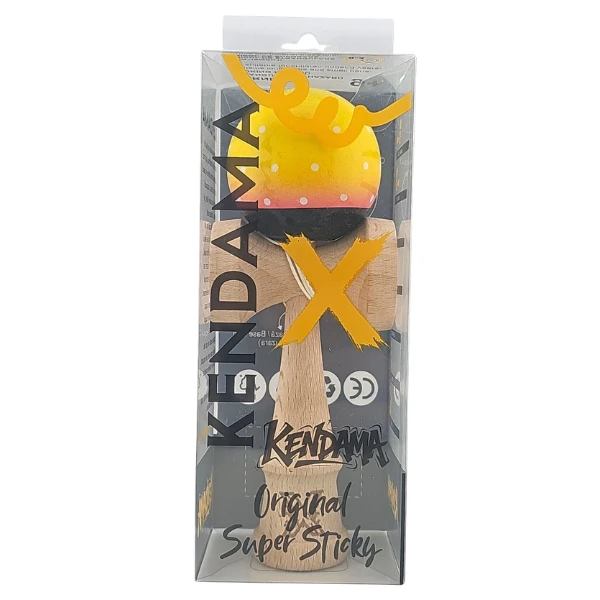 "kendama flippy x original", profesională, ultra aderent, 7 х 6 х 18 cm, ața 35 cm, galben-roz-negru 3