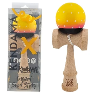 "kendama flippy x original", profesională, ultra aderent, 7 х 6 х 18 cm, ața 35 cm, galben-roz-negru