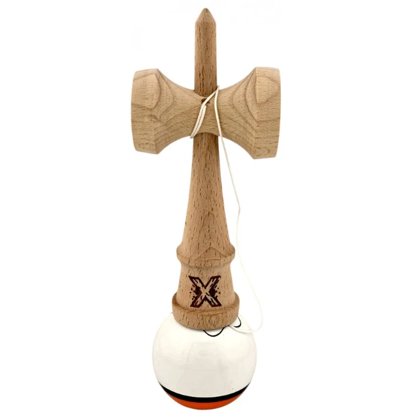 "kendama flippy x original", profesională, ultra aderent, 7 х 6 х 18 cm, ața 35 cm, alb-portocaliu 6