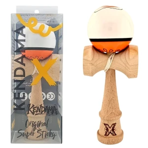 "kendama flippy x original", profesională, ultra aderent, 7 х 6 х 18 cm, ața 35 cm, alb-portocaliu Thumbnail 2