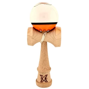 "kendama flippy x original", profesională, ultra aderent, 7 х 6 х 18 cm, ața 35 cm, alb-portocaliu Thumbnail 2