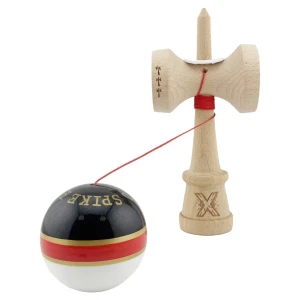 "kendama x original: royal spike", profesionala, flippy, rulment metalic, ața 62/65 cm, cupe mari, 7.5 х 6 х 18 cm, inel roșu Thumbnail 6