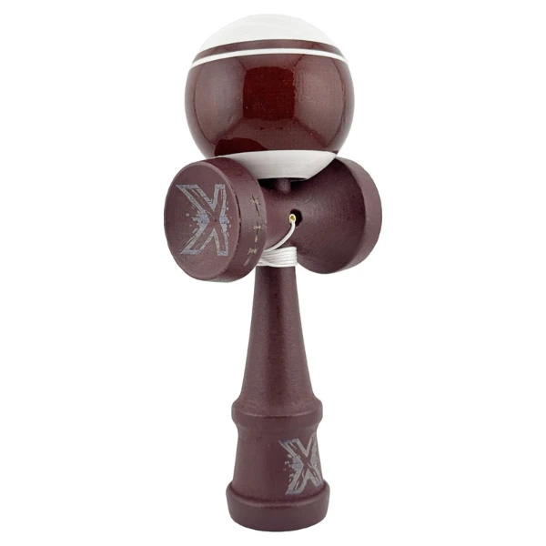 "kendama flippy x original", profesionala, rulment metalic, ața 55 cm, ultra aderent, 7 x 6 x 18.5 cm, alb-maro 6