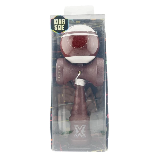 "kendama flippy x original", profesionala, rulment metalic, ața 55 cm, ultra aderent, 7 x 6 x 18.5 cm, alb-maro 3