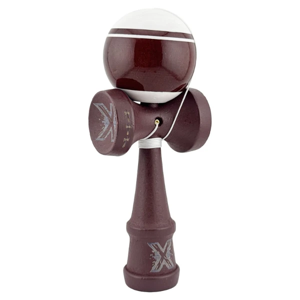 "kendama flippy x original", profesionala, rulment metalic, ața 55 cm, ultra aderent, 7 x 6 x 18.5 cm, alb-maro 10