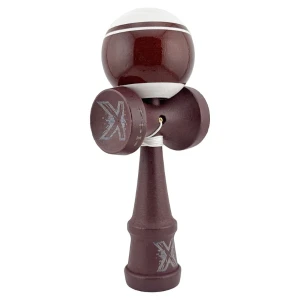 "kendama flippy x original", profesionala, rulment metalic, ața 55 cm, ultra aderent, 7 x 6 x 18.5 cm, alb-maro Thumbnail 6