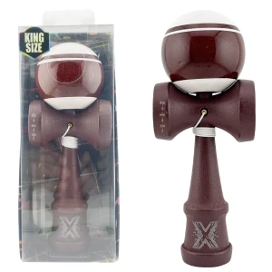 "kendama flippy x original", profesionala, rulment metalic, ața 55 cm, ultra aderent, 7 x 6 x 18.5 cm, alb-maro