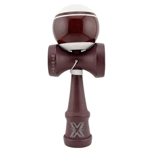 "kendama flippy x original", profesionala, rulment metalic, ața 55 cm, ultra aderent, 7 x 6 x 18.5 cm, alb-maro Thumbnail 2