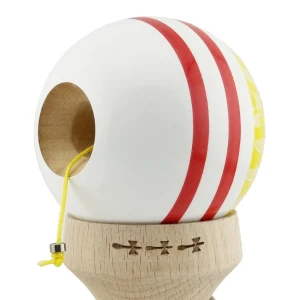 "kendama x original: chicanos", profesionala, flippy, rulment metalic, ața 62/65 cm, cupe mari, 7.5 х 6 х 18 cm, galben-alb Thumbnail 9