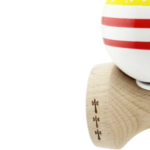 "kendama x original: chicanos", profesionala, flippy, rulment metalic, ața 62/65 cm, cupe mari, 7.5 х 6 х 18 cm, galben-alb Thumbnail 11
